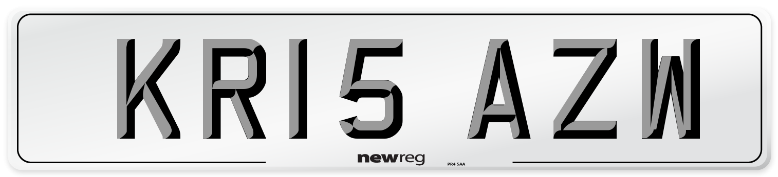 KR15 AZW Number Plate from New Reg